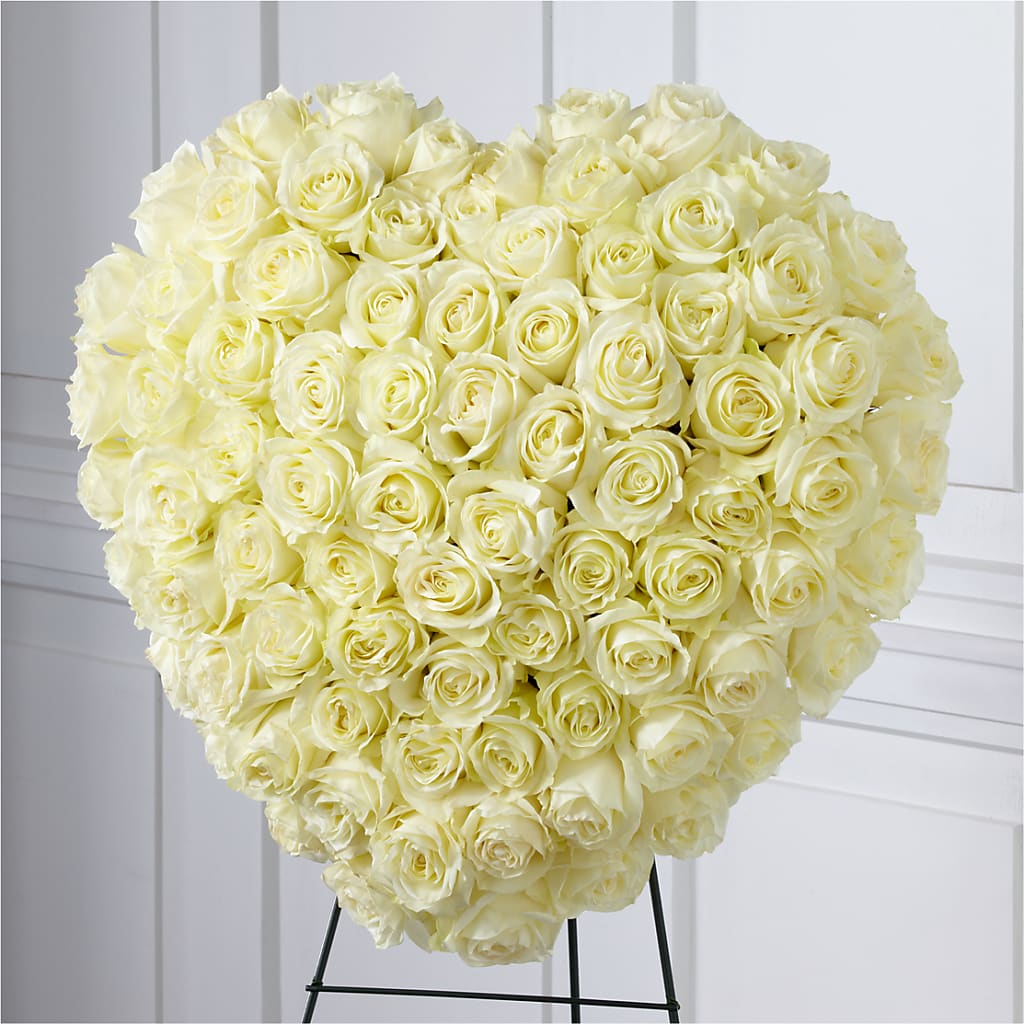 Elegant Remembrance Standing Heart – Seminole Florist, Seminole FL