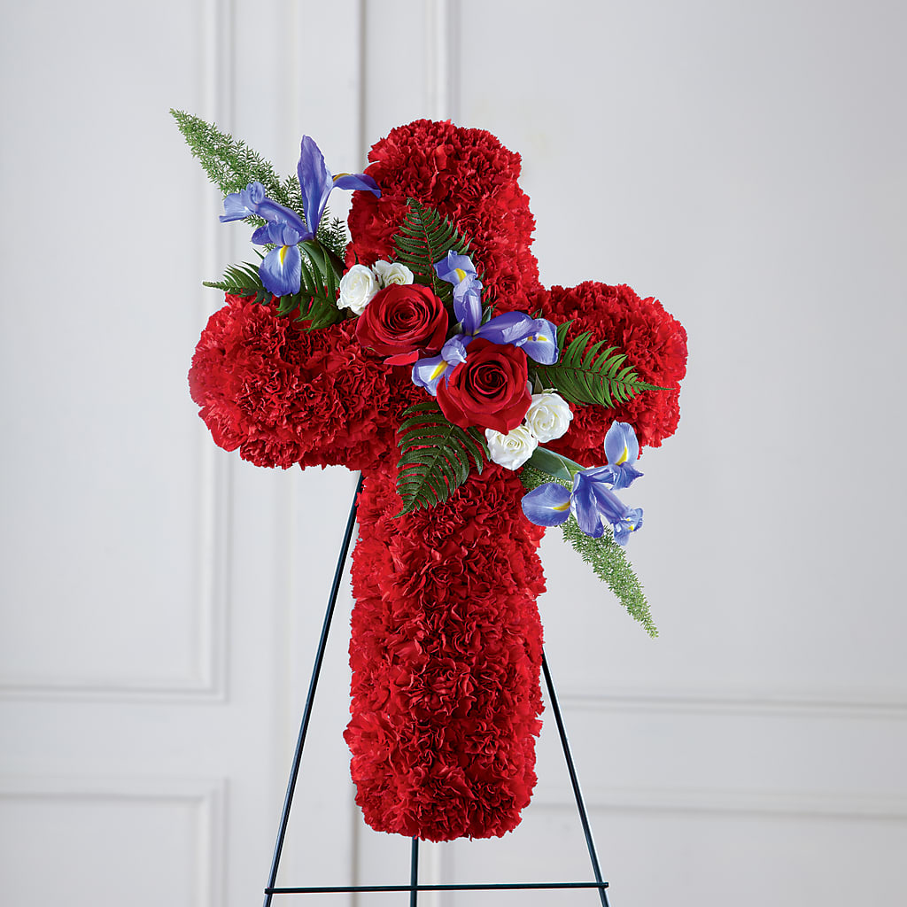 Faithful Hero Floral Cross – Seminole Florist, Seminole FL