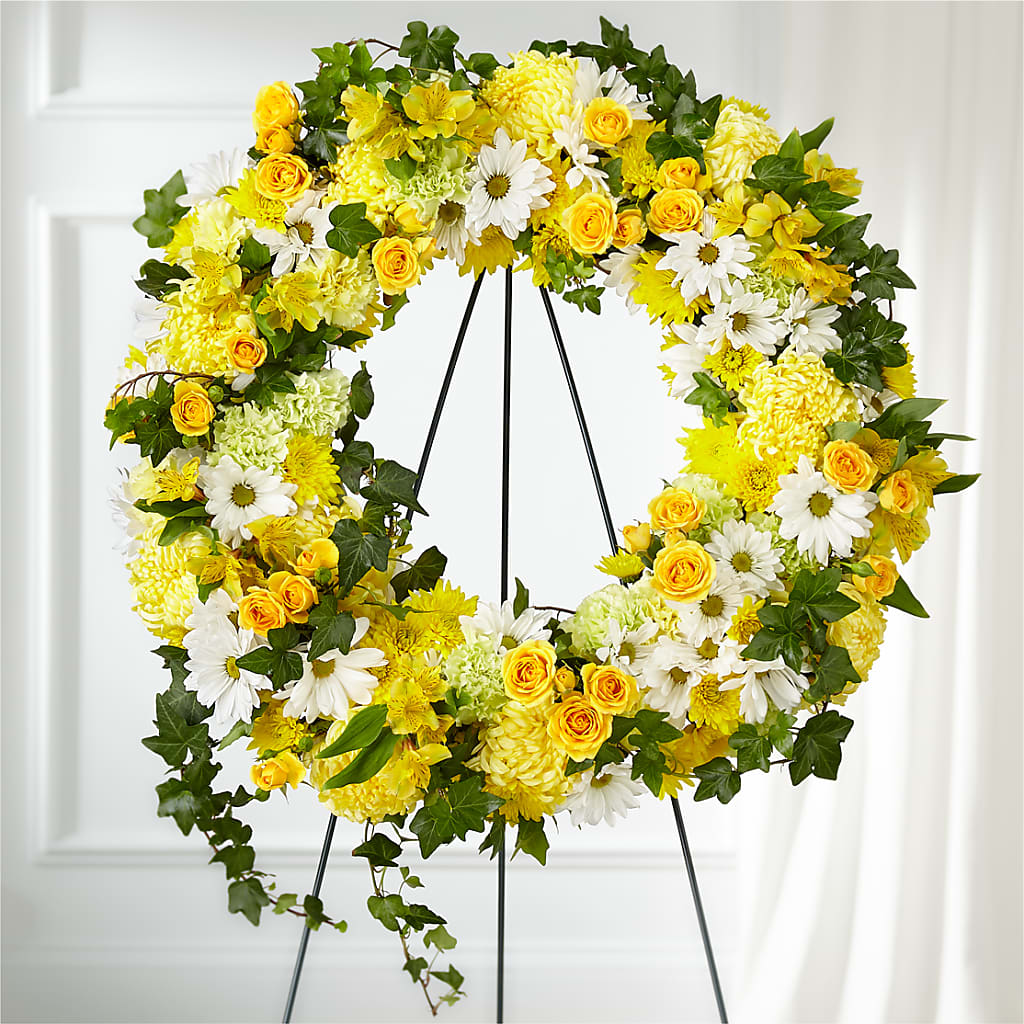 Golden Remembrance Wreath – Seminole Florist, Seminole FL