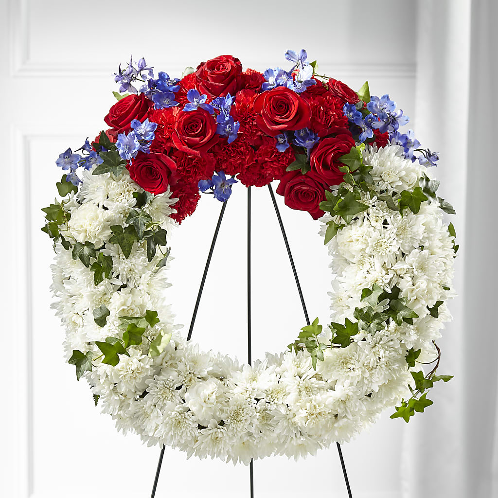 Patriotic Passion Wreath – Seminole Florist, Seminole FL