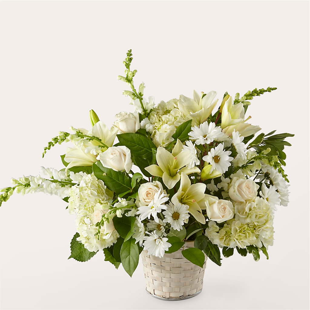 Ivory Elegance Floral Basket – Seminole Florist, Seminole FL