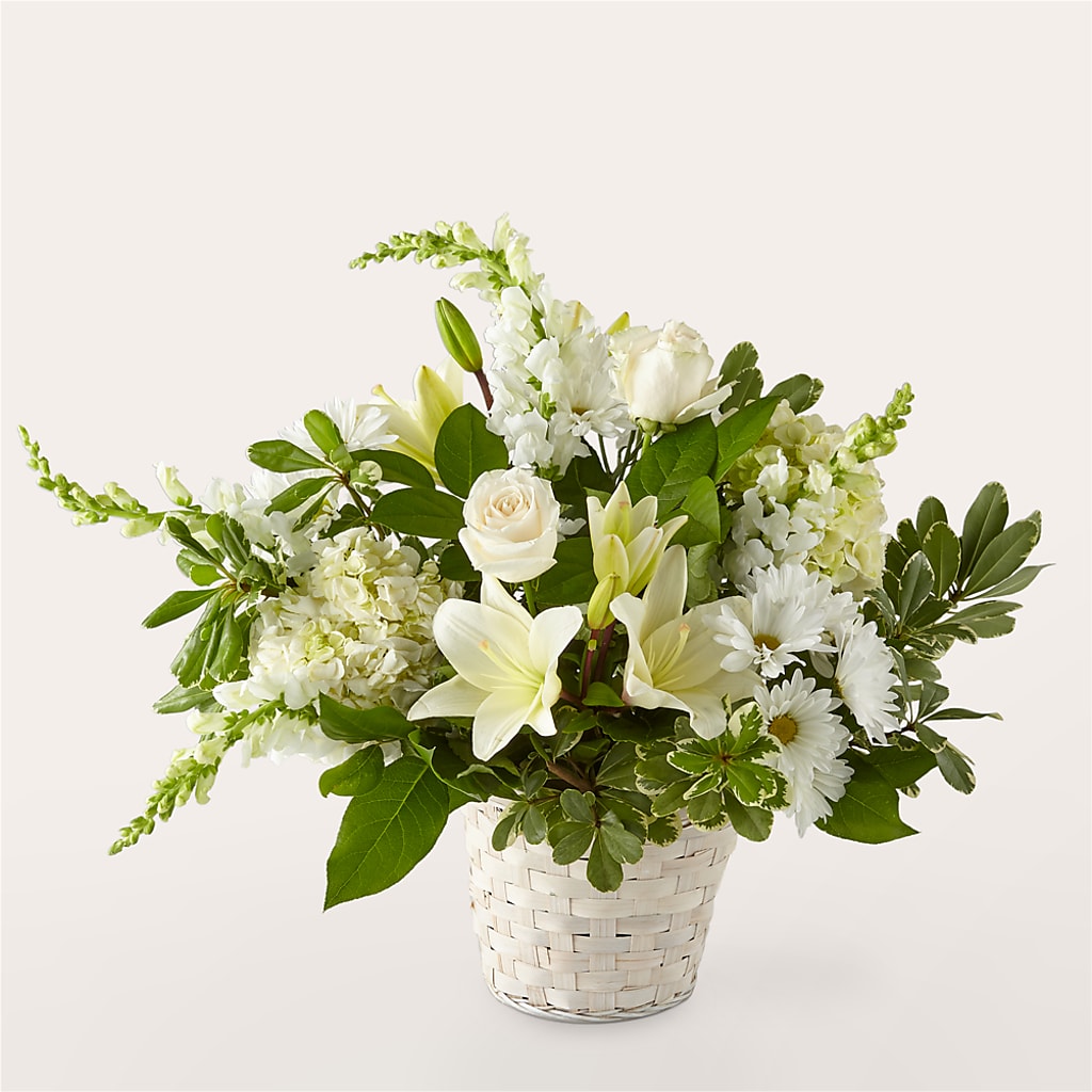 Ivory Elegance Floral Basket – Seminole Florist, Seminole FL