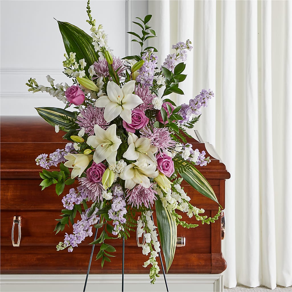 Grateful Hearts Standing Spray – Seminole Florist, Seminole FL