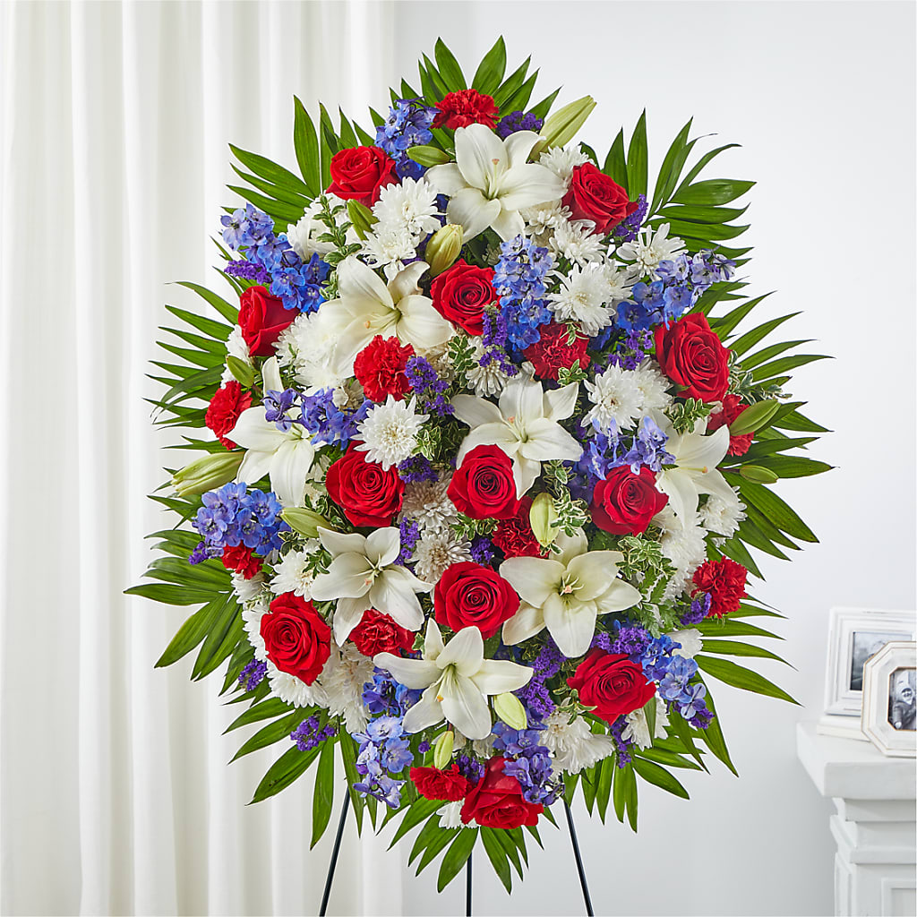 Cherished Service Standing Spray – Seminole Florist, Seminole FL