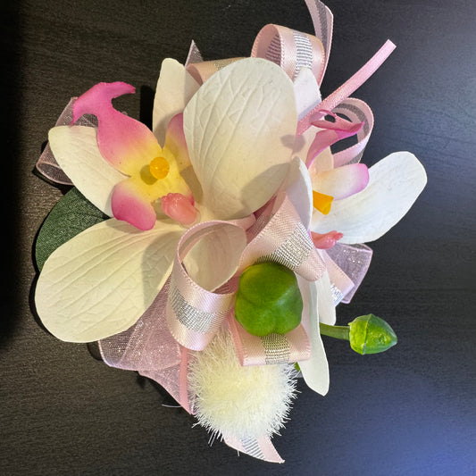 Silk Pink Orchid Corsage