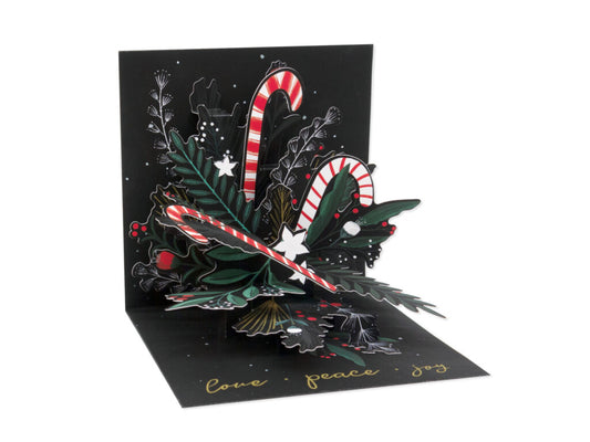 Candy Cane Bouquet Pop Up Christmas Card