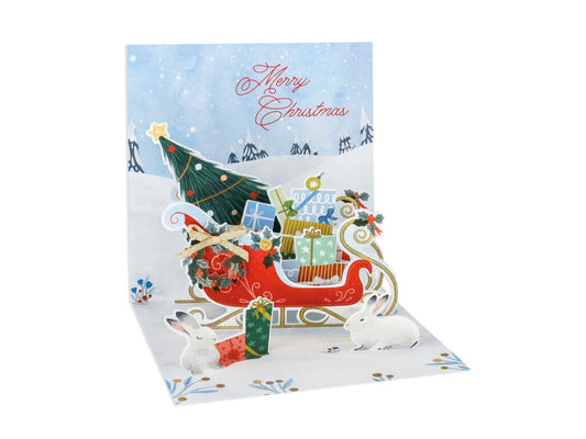 Christmas Sleigh Pop Up Christmas Card