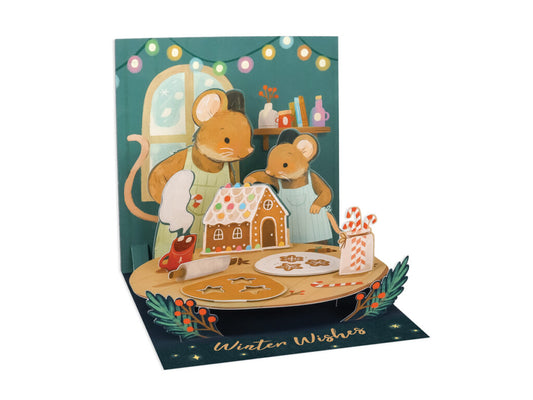 Holiday Mouse Pop Up Christmas Card
