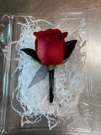 Red Rose Boutonniere –  Seminole Florist, Seminole FL