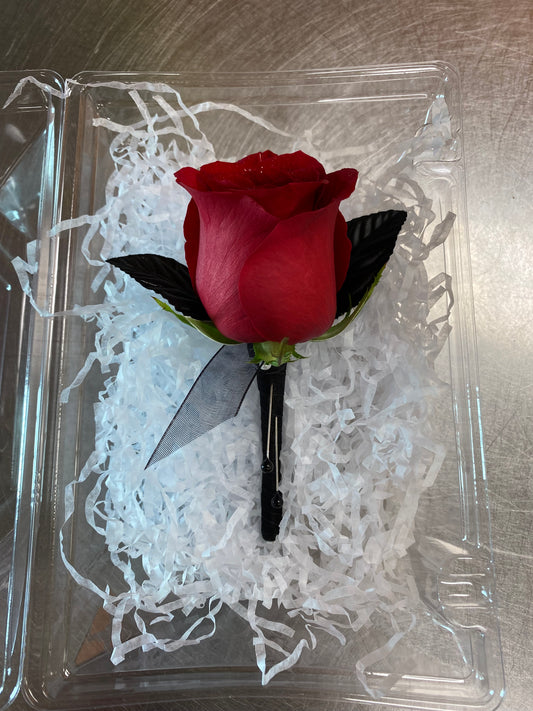 Red Rose Boutonniere