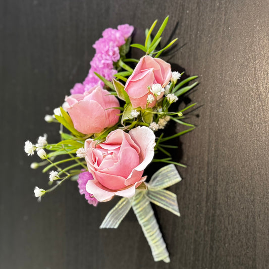 Pink Spray Rose Boutonniere