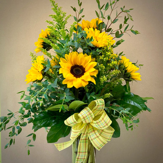 Honey Bee Sunflower Bouquet