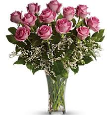 Long Stem Purple Roses