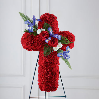 Faithful Hero Floral Cross –  Seminole Florist, Seminole FL