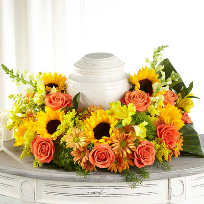 Faithful Sunflower Cremation Adornment –  Seminole Florist, Seminole FL